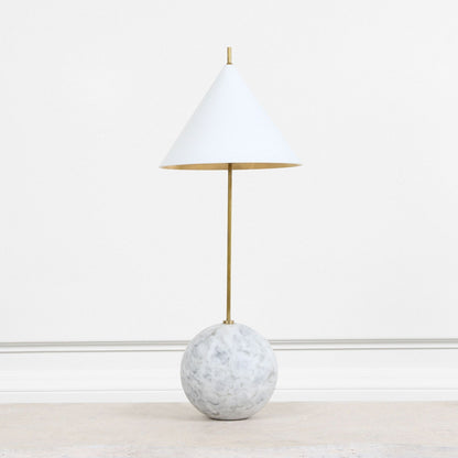 Kelly Wearstler Cleo Orb Metal Table Lamp - Brass and White Table Lamp Bloomingdales Lighting   