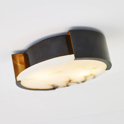 Kelly Wearstler Melange Small Alabaster Flush Mount Ceiling Light - Bronze Ceiling Flush Mount Bloomingdales Lighting