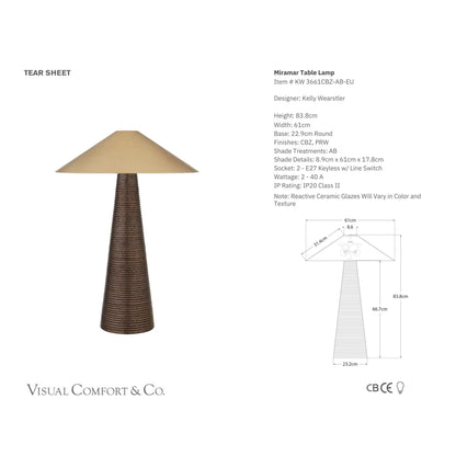 Kelly Wearstler Miramar Sculptural Table Lamp - Bronze and Brass Table Lamp Bloomingdales Lighting   