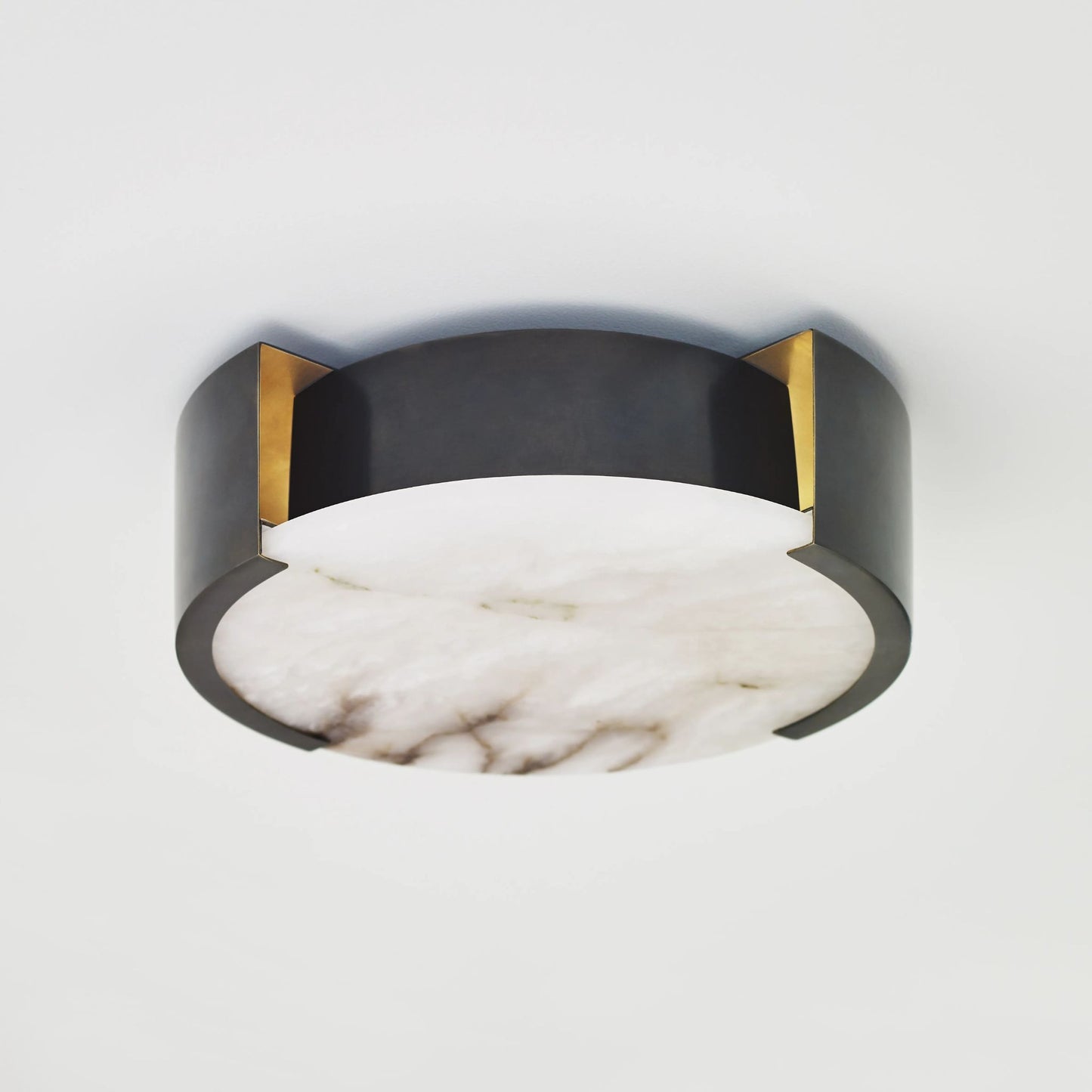 Kelly Wearstler Melange Small Alabaster Flush Mount Ceiling Light - Bronze Ceiling Flush Mount Bloomingdales Lighting