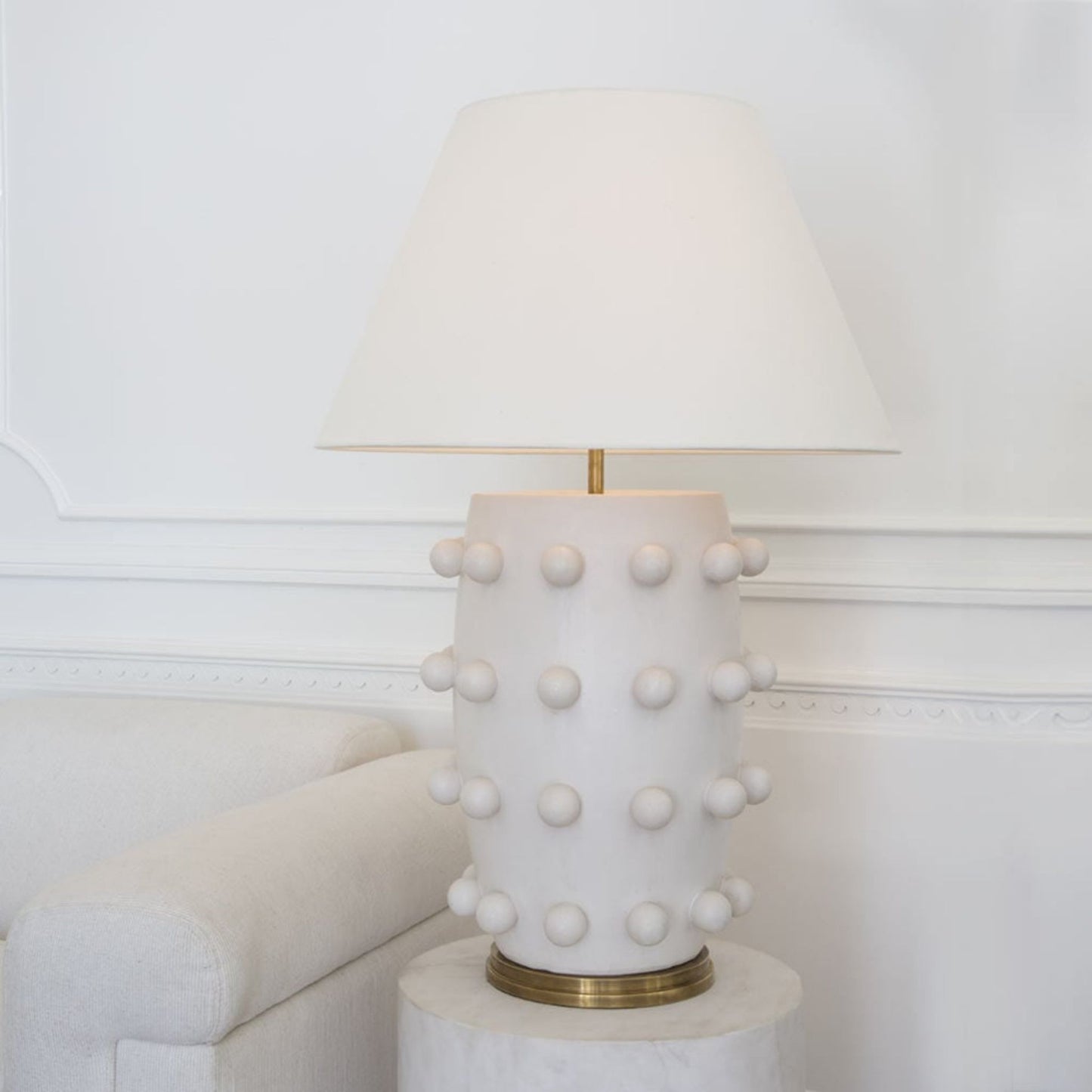 Kelly Wearstler Linden Sculpted Medium Table Lamp - White Table Lamp Bloomingdales Lighting   