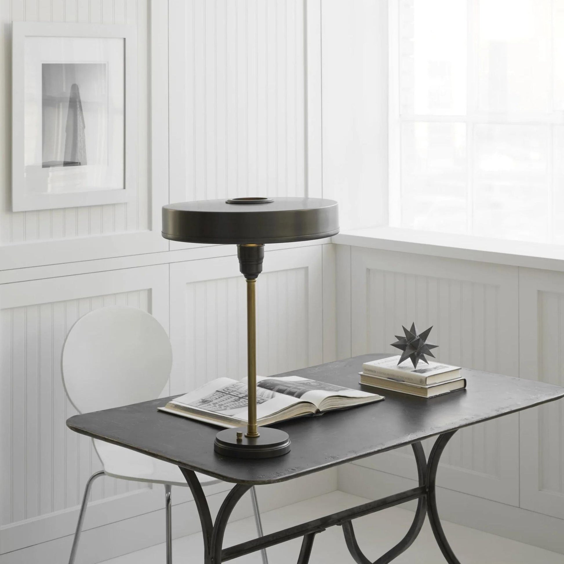 Thomas O'Brien Carlo Downlight Table Lamp - Bronze and Brass Table Lamp Bloomingdales Lighting   