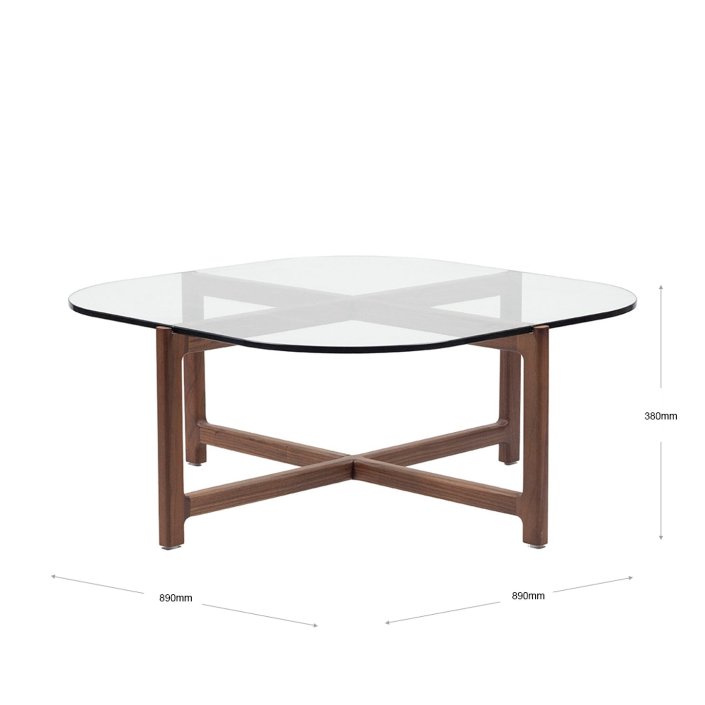 Gus Quarry Square Wood Coffee Table - Walnut Coffee Table M+Co Living