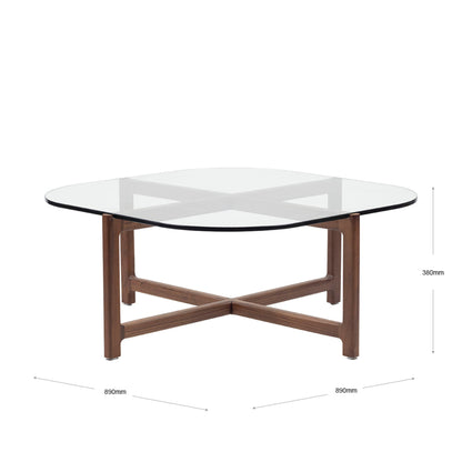 Gus Quarry Square Wood Coffee Table - Walnut Coffee Table M+Co Living