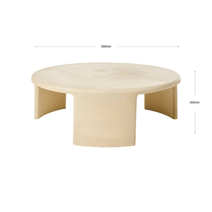 Meister Large Round Concrete Coffee Table - Sandstone Coffee Table M+Co Living