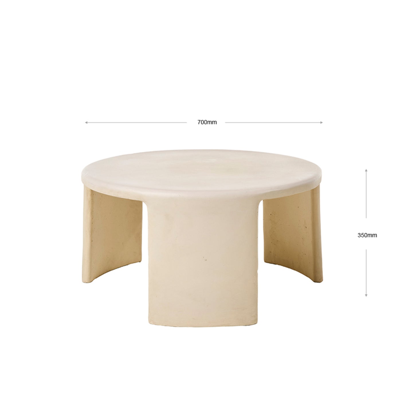 Meister Medium Round Concrete Coffee Table - Sandstone Coffee Table M+Co Living