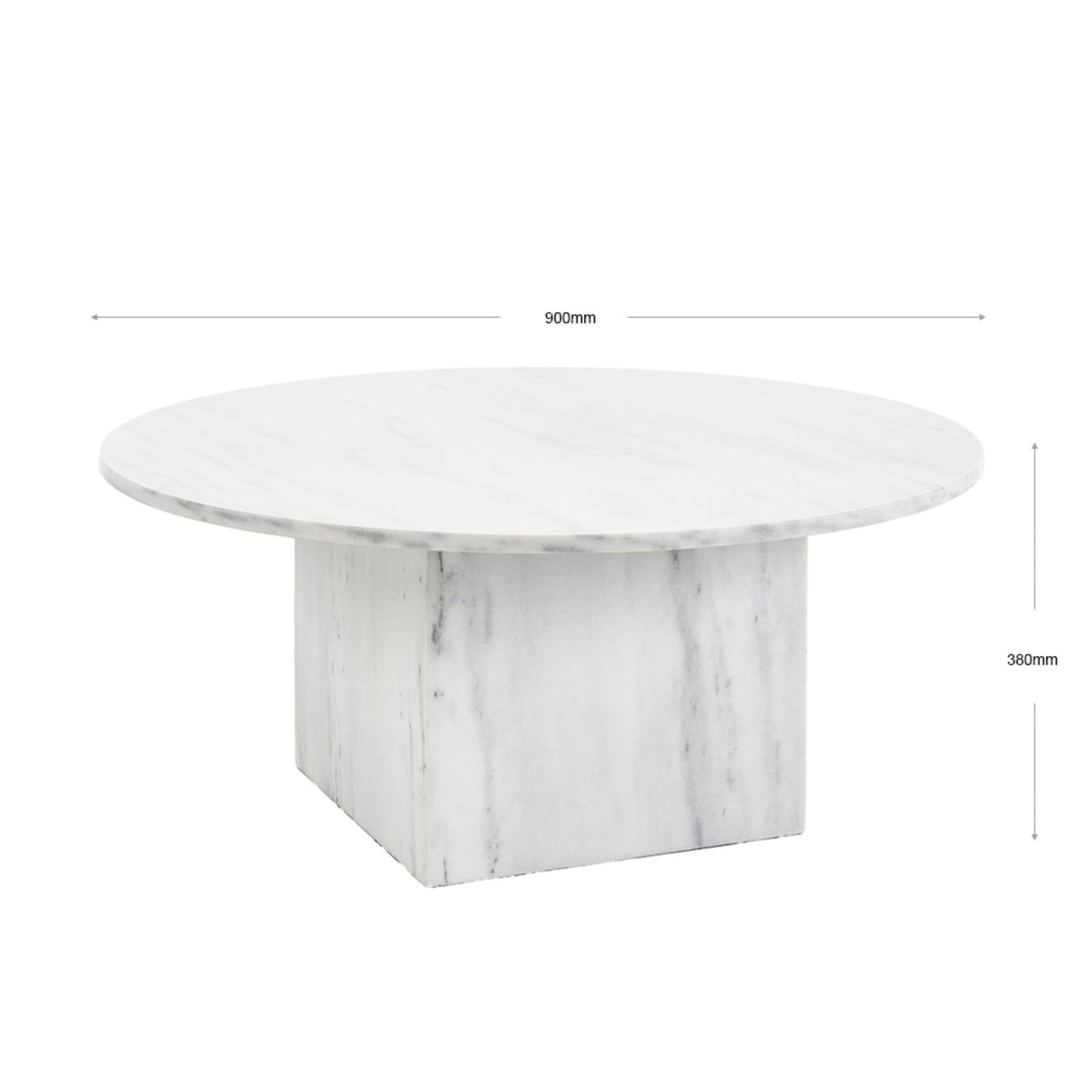 Vixen Round Carrara Marble Coffee Table - White Coffee Table M+Co Living