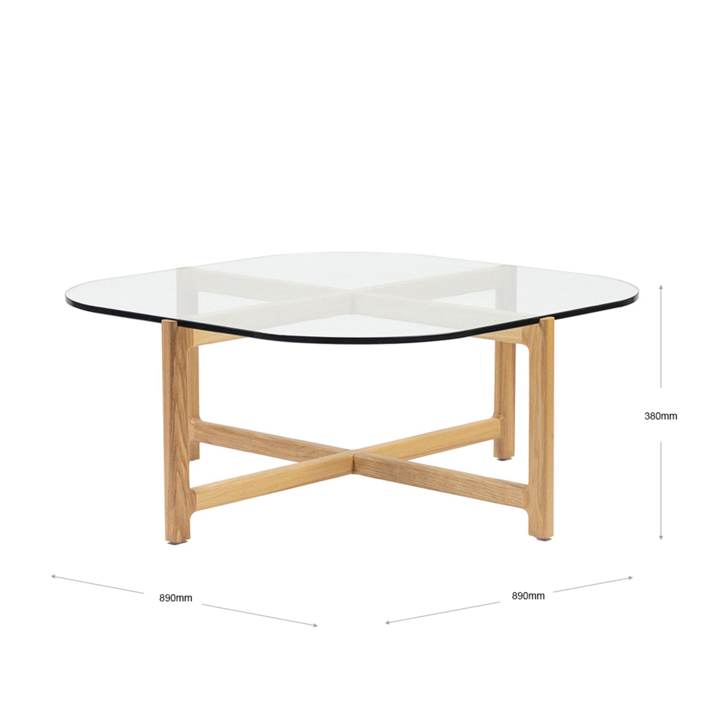 Gus Quarry Square Wood Coffee Table - Ash Coffee Table M+Co Living