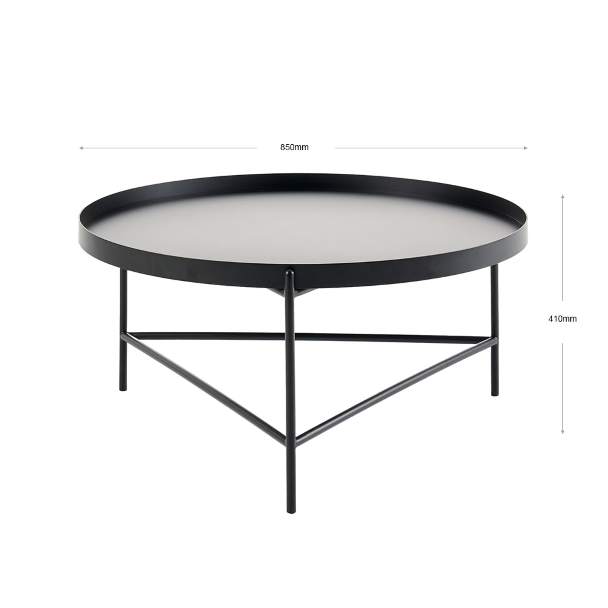 Hugo Round Top Coffee Table - Black Coffee Table M+Co Living