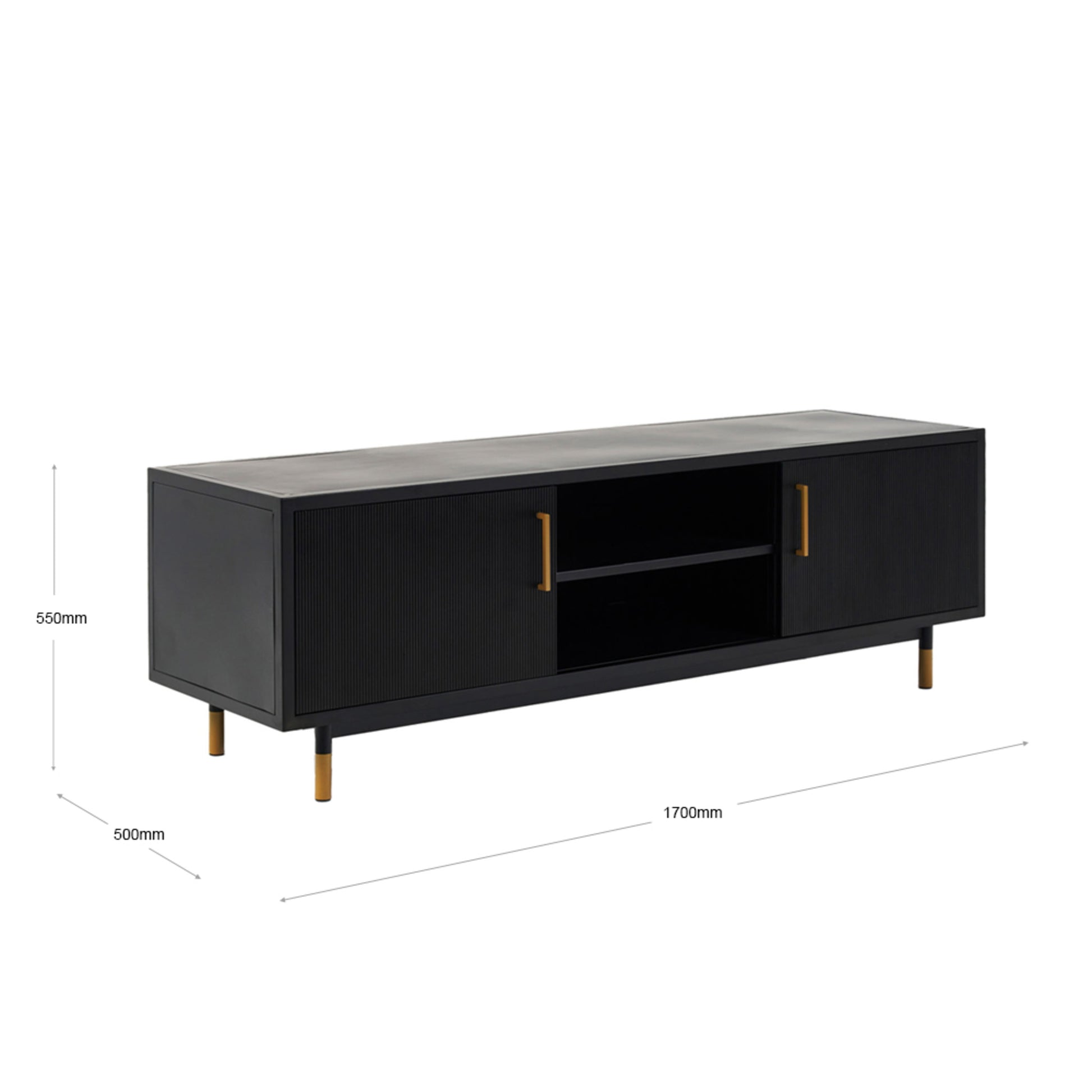 Luna TV Entertainment Unit - Black Entertainment Unit M+Co Living