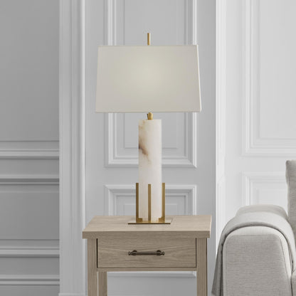 Thomas O'Brien Gironde Large Alabaster Table Lamp - Brass Table Lamp Bloomingdales Lighting   