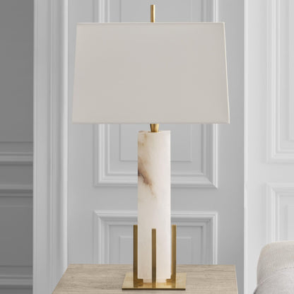 Thomas O'Brien Gironde Large Alabaster Table Lamp - Brass Table Lamp Bloomingdales Lighting   