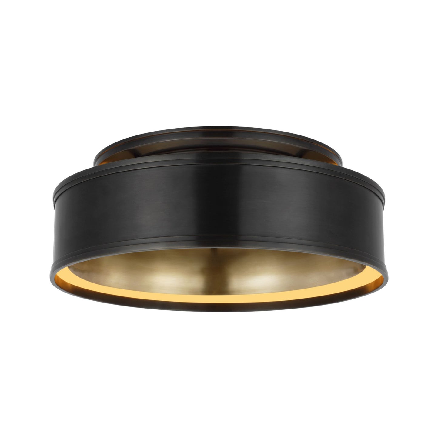 Chapman & Myers Connery 18" Flush Mount Ceiling Light - Matte White Ceiling Flush Mount Bloomingdales Lighting Bronze