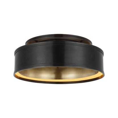 Chapman & Myers Connery 18" Flush Mount Ceiling Light - Matte White Ceiling Flush Mount Bloomingdales Lighting Bronze