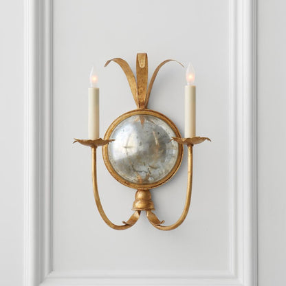 E. F. Chapman Gramercy Antique Double Wall Sconce - Gilded Iron Wall Light Bloomingdales Lighting   