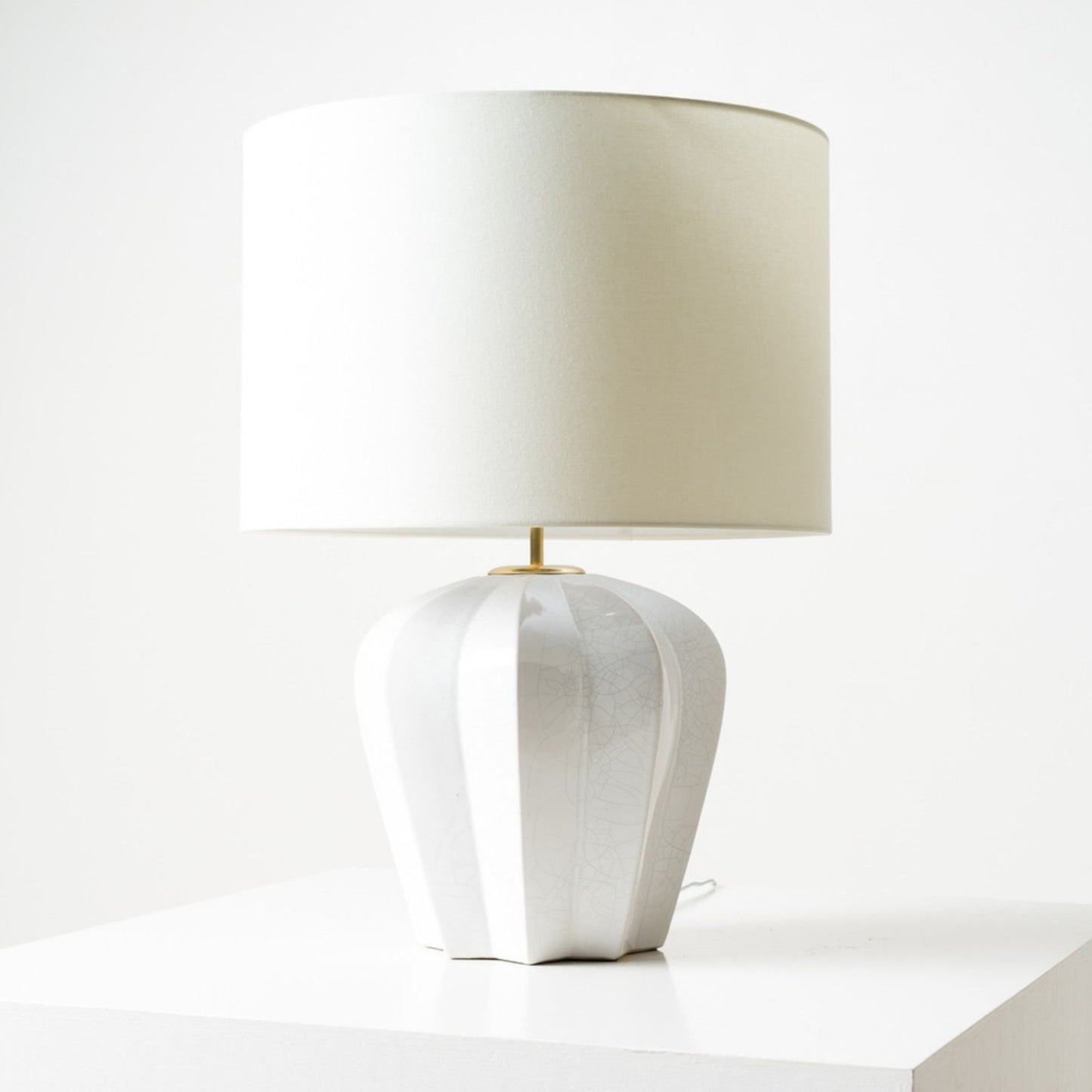 AERIN Pierrepont Stone Ceramic Table Lamp - White Table Lamp Bloomingdales Lighting   