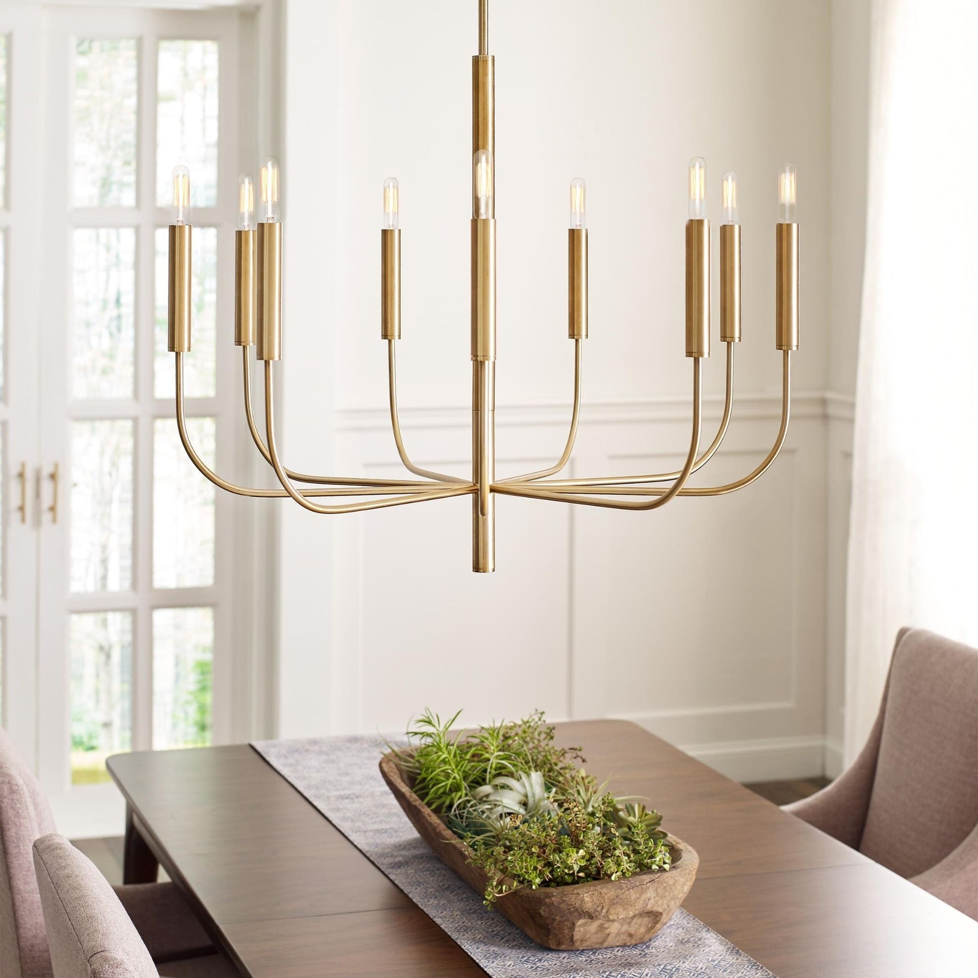 Ellen DeGeneres Brianna Medium 9 Light Brass Chandelier Pendant Light Bloomingdales Lighting   