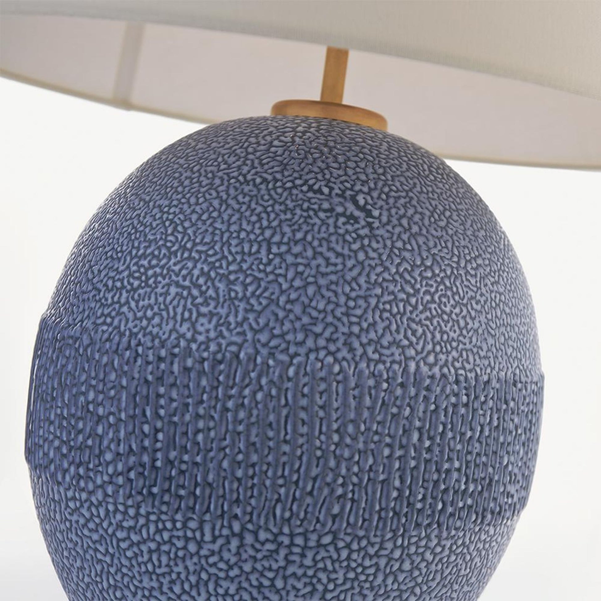 AERIN Toulon Organic Ceramic Table Lamp - Beaded Blue Table Lamp Bloomingdales Lighting   