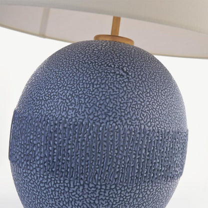 AERIN Toulon Organic Ceramic Table Lamp - Beaded Blue Table Lamp Bloomingdales Lighting   