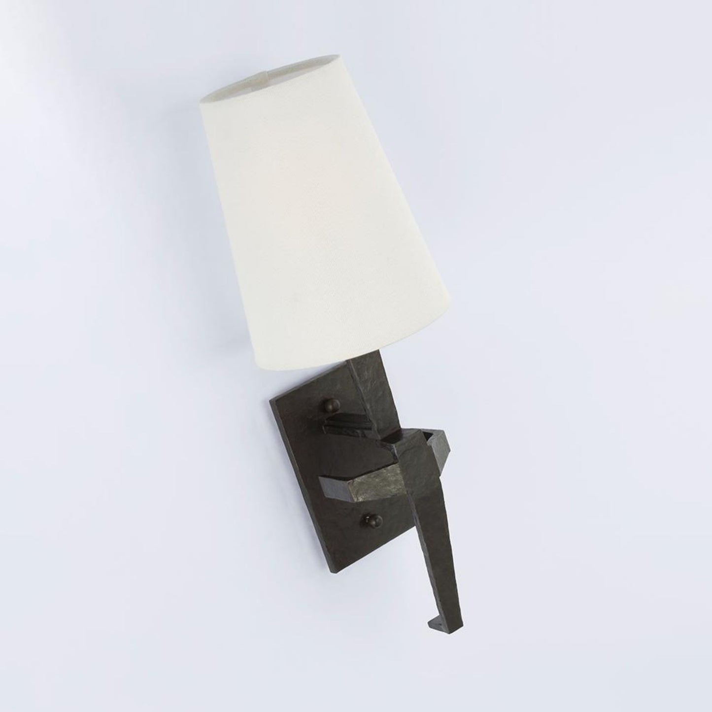 Thomas O'Brien Francesco Single Linen Wall Sconce - Aged Iron Wall Light Bloomingdales Lighting   