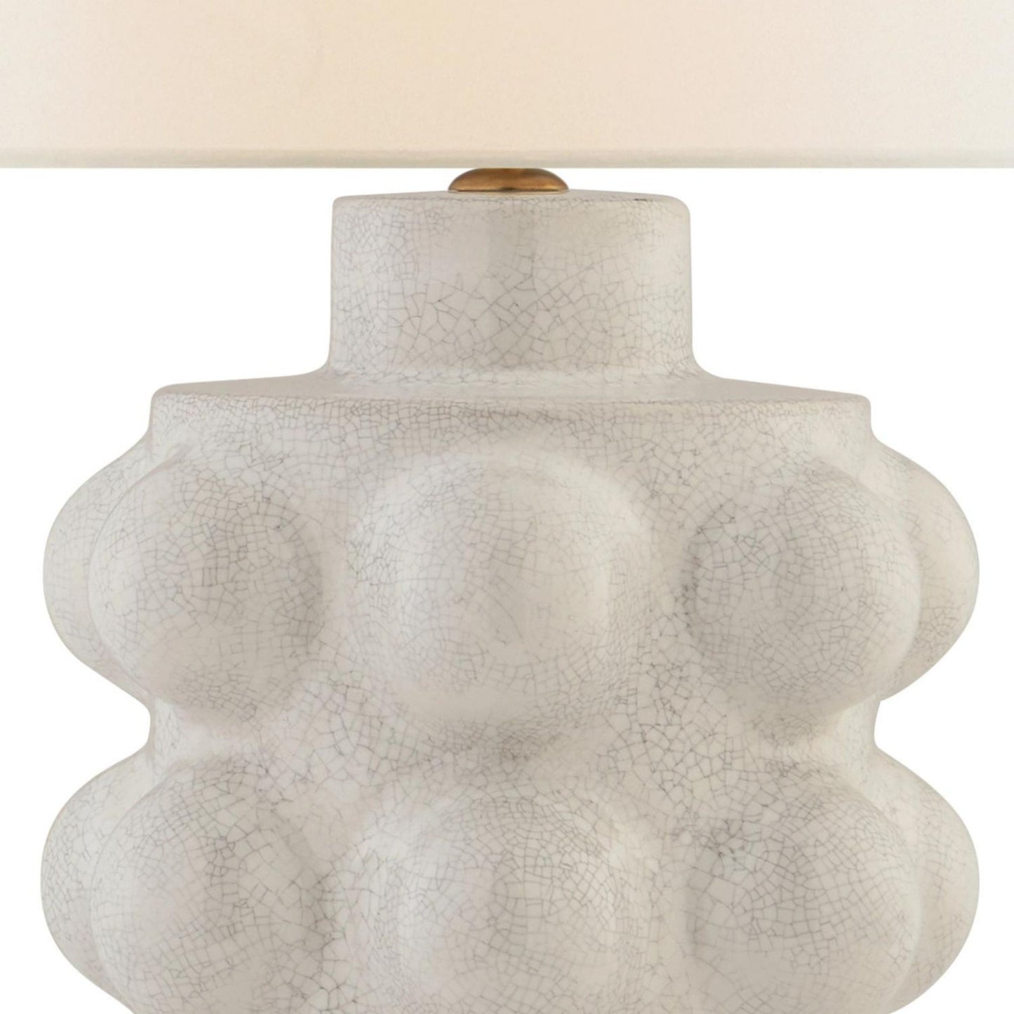 AERIN Vedra Medium Linen Table Lamp - White Table Lamp Bloomingdales Lighting   