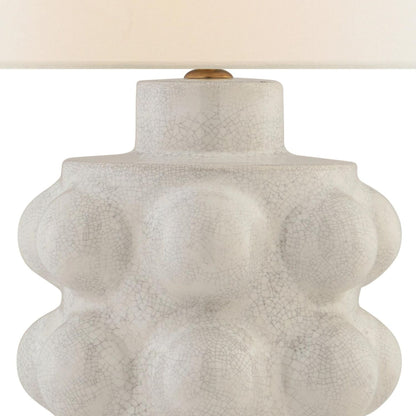 AERIN Vedra Medium Linen Table Lamp - White Table Lamp Bloomingdales Lighting   