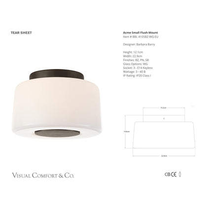 Barbara Barry Acme Small Flush Mount Ceiling Light - Bronze Ceiling Flush Mount Bloomingdales Lighting