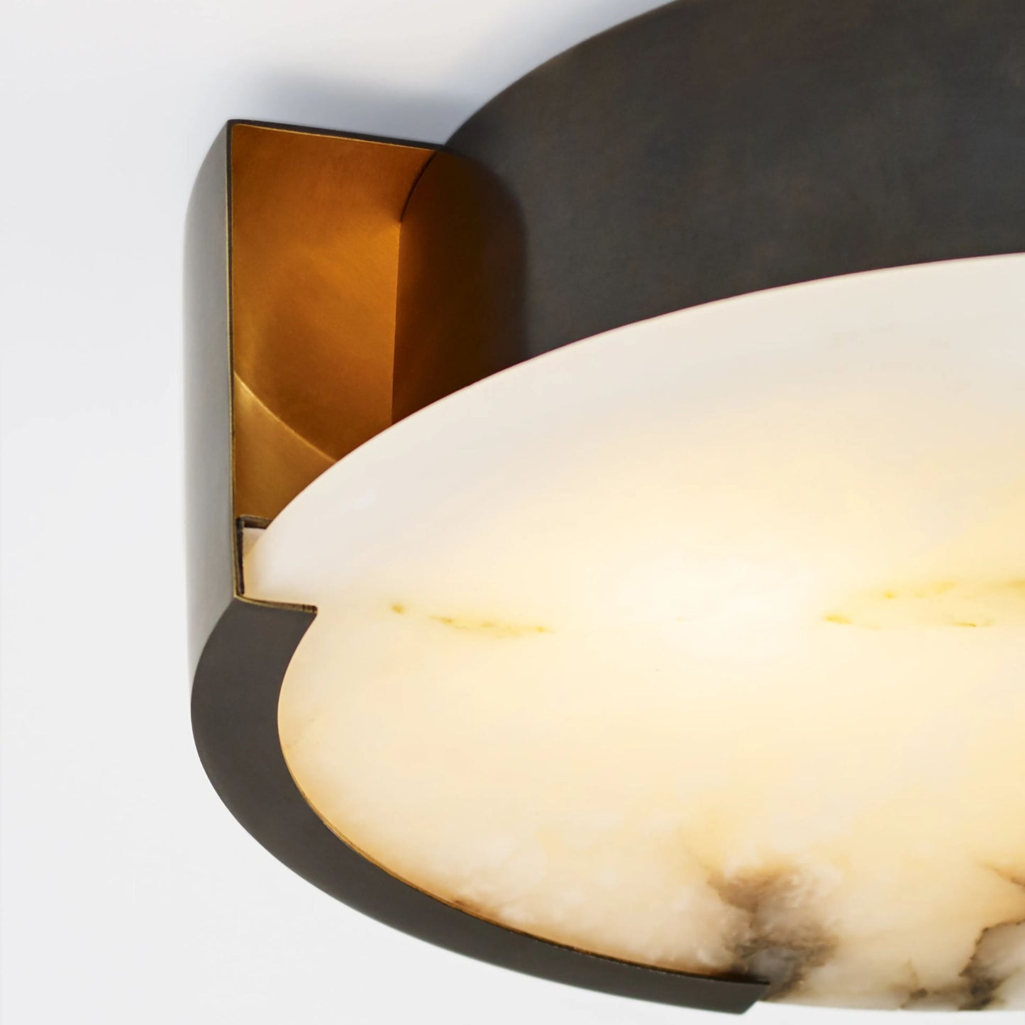 Kelly Wearstler Melange Small Alabaster Flush Mount Ceiling Light - Bronze Ceiling Flush Mount Bloomingdales Lighting