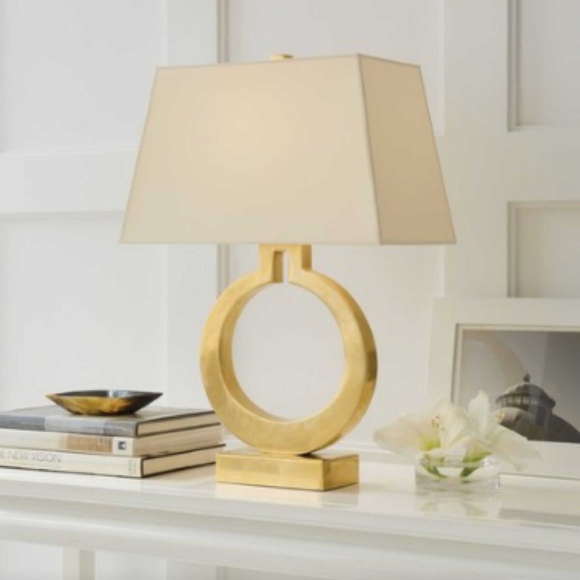 E. F. Chapman Ring Form Large Table Lamp - Gild Table Lamp Bloomingdales Lighting   