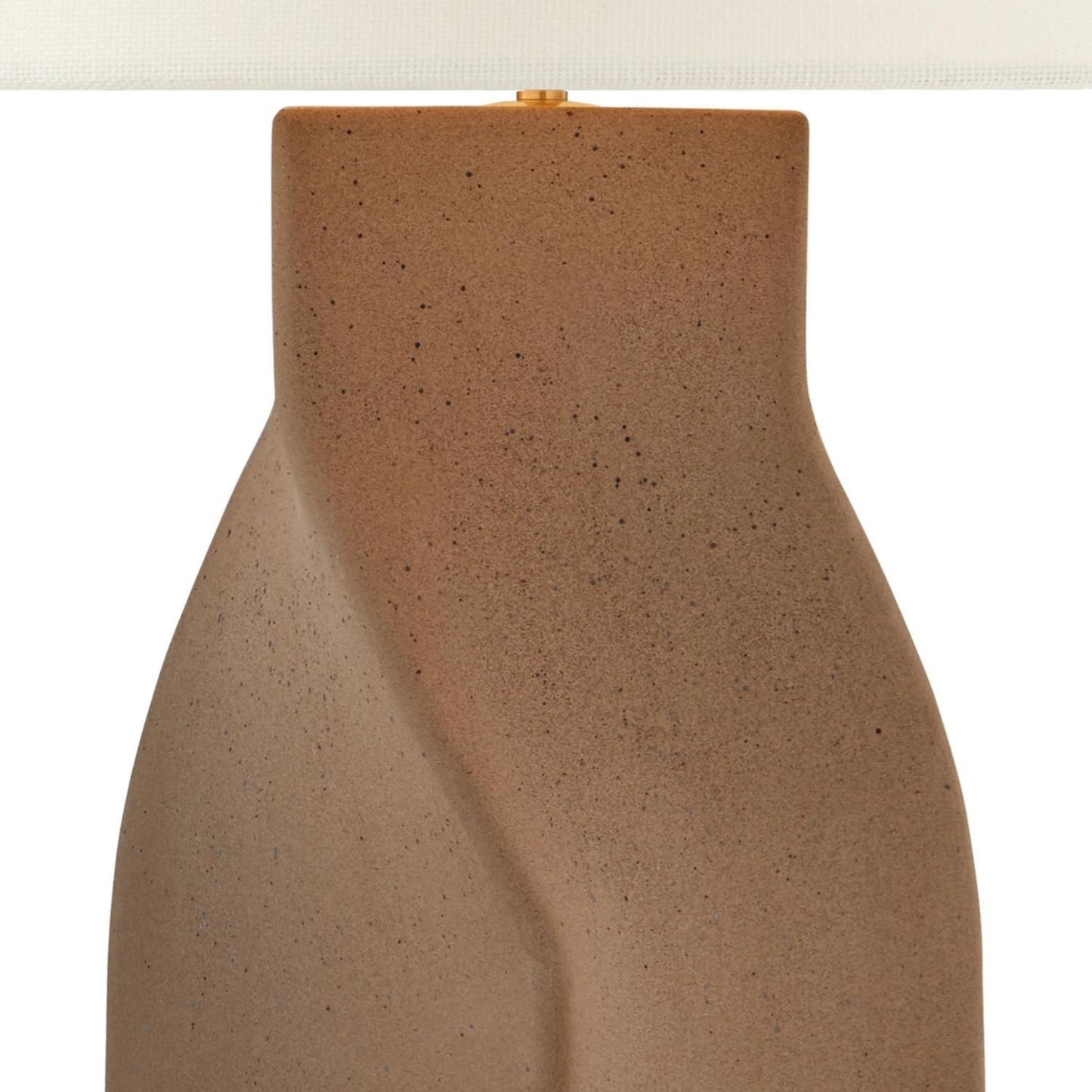 AERIN Claribel Large Twisted Ceramic Table Lamp - Brown Table Lamp Bloomingdales Lighting   