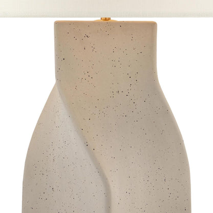 AERIN Claribel Large Twisted Ceramic Table Lamp - Grey Table Lamp Bloomingdales Lighting   