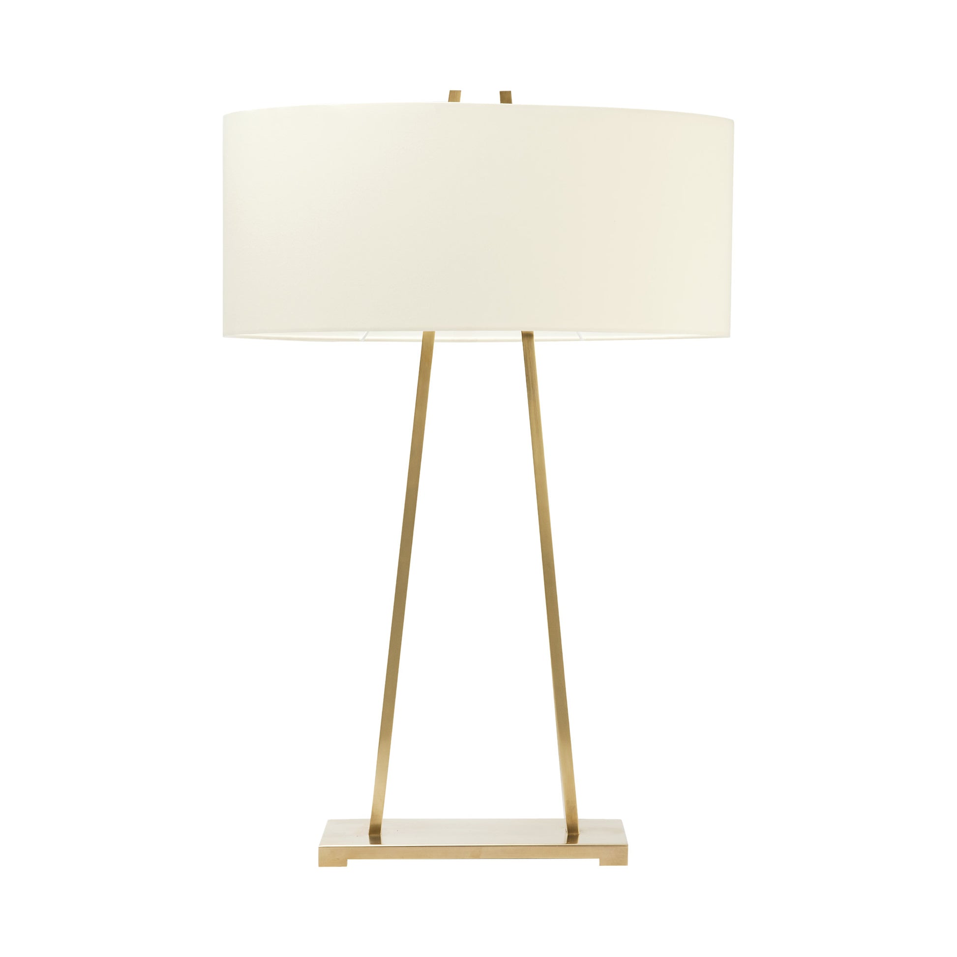 A-Frame Table Lamp - Brass Table Lamp Bloomingdales Lighting Brass Fine Cream Linen