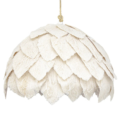 Ainsley Cotton Short Leaf Pendant Light Pendant Light Bisque Interiors   