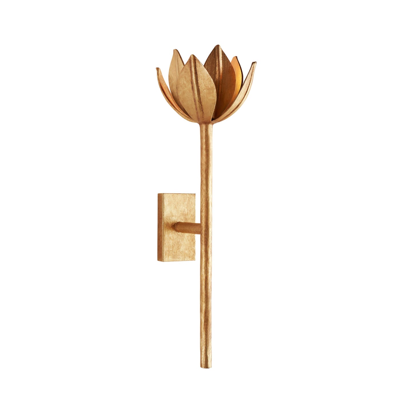 Julie Neill Alberto Medium Gold Leaf Wall Sconce Wall Light Bloomingdales Lighting Gold  