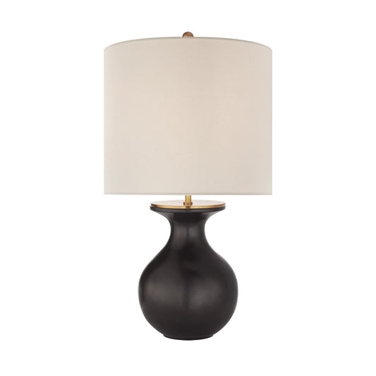 Kate Spade Albie Small Linen Table Lamp - Metallic Black Table Lamp Bloomingdales Lighting Metallic Black  