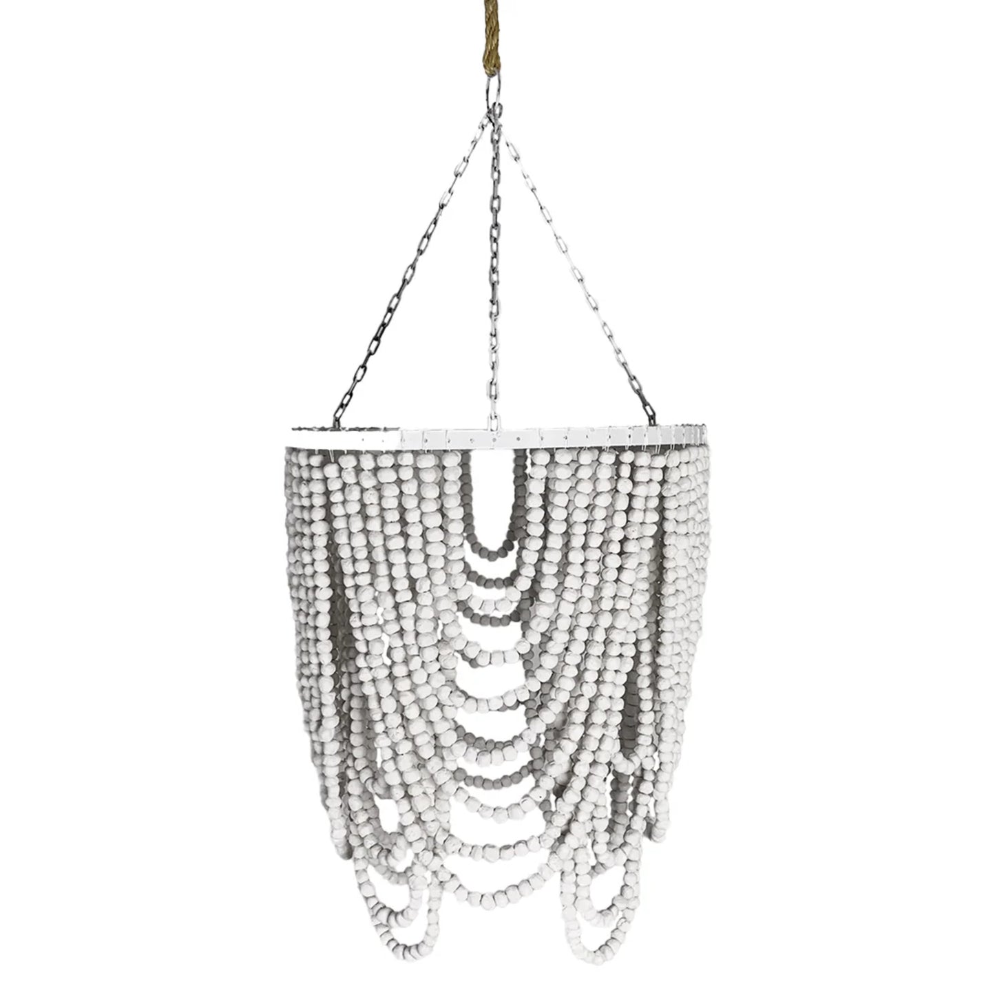 Ali Clay Bead Pendant Light Pendant Light Bisque Interiors   