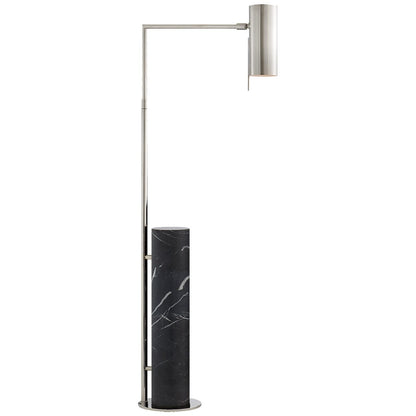 Kelly Wearstler Alma Black Marble Floor Lamp - Nickel Floor Lamp Bloomingdales Lighting Nickel  