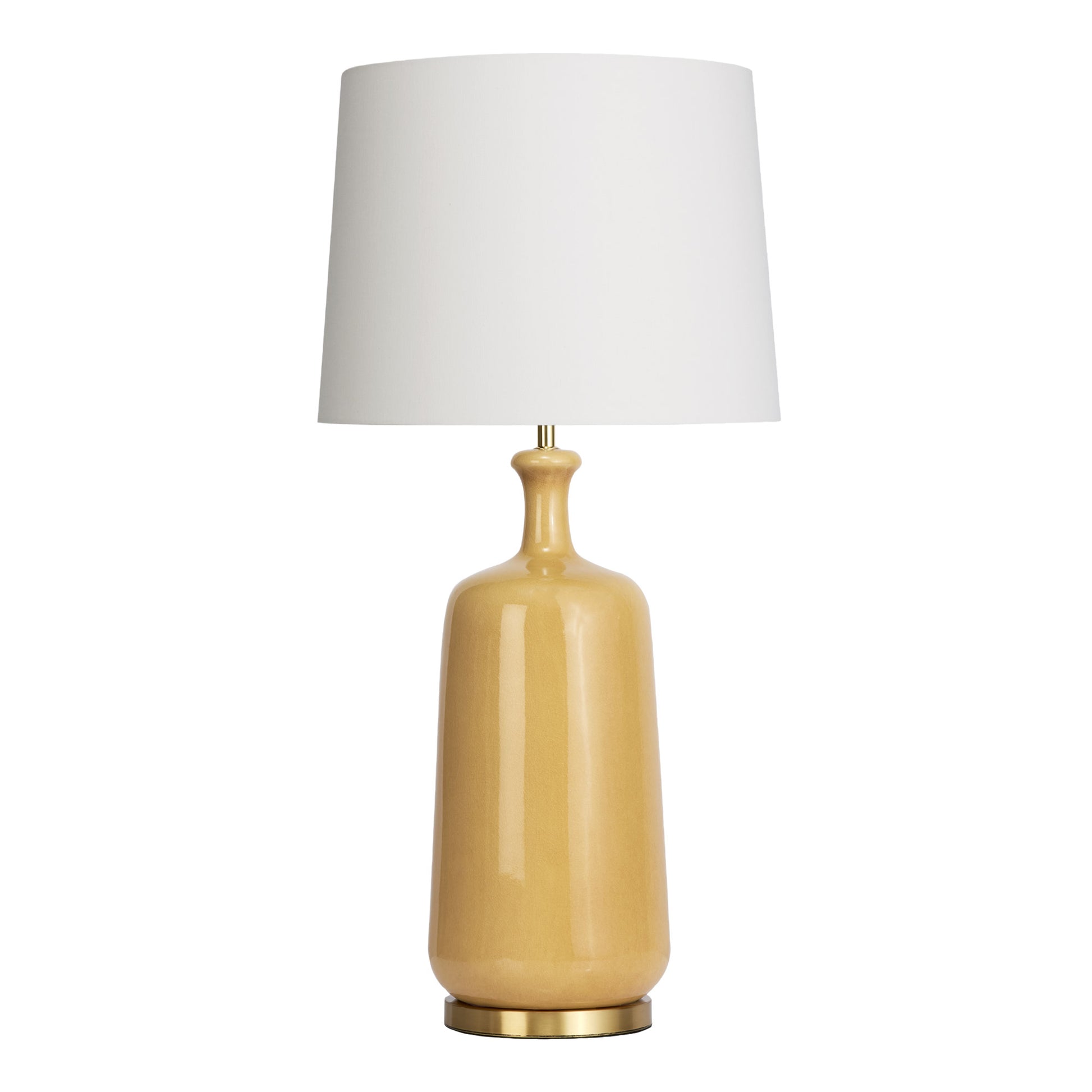 Arielle Linen Table Lamp - Mustard Table Lamp Bloomingdales Lighting Mustard New Coconut Linen