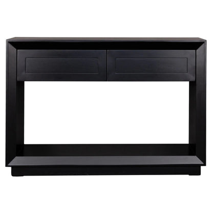 Balmain Small Two Drawer Open Console Table - Black Console Table Cafe Lighting & Living Black Small 