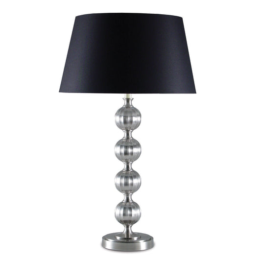 Bobble Black Shade Table Lamp - Pewter Table Lamp Bloomingdales Lighting Black Linen