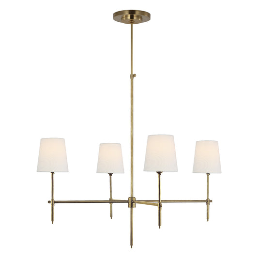 Thomas O'Brien Bryant Large Linen Chandelier - Brass Pendant Light Bloomingdales Lighting Brass Large 