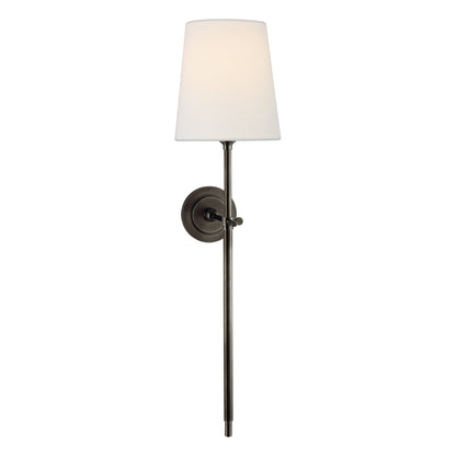 Thomas O'Brien Bryant Large Tail Linen Wall Sconce - Bronze Wall Light Bloomingdales Lighting Bronze  