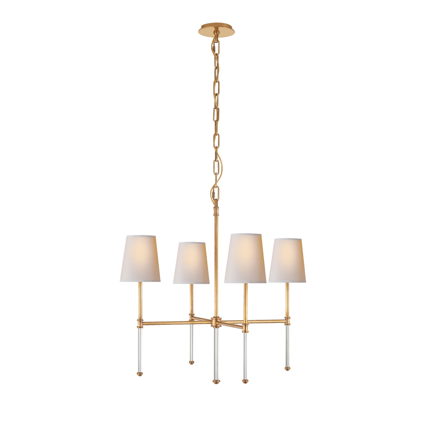 Suzanne Kasler Camille Small Natural Paper Shade Chandelier - Brass Pendant Light Bloomingdales Lighting Brass  