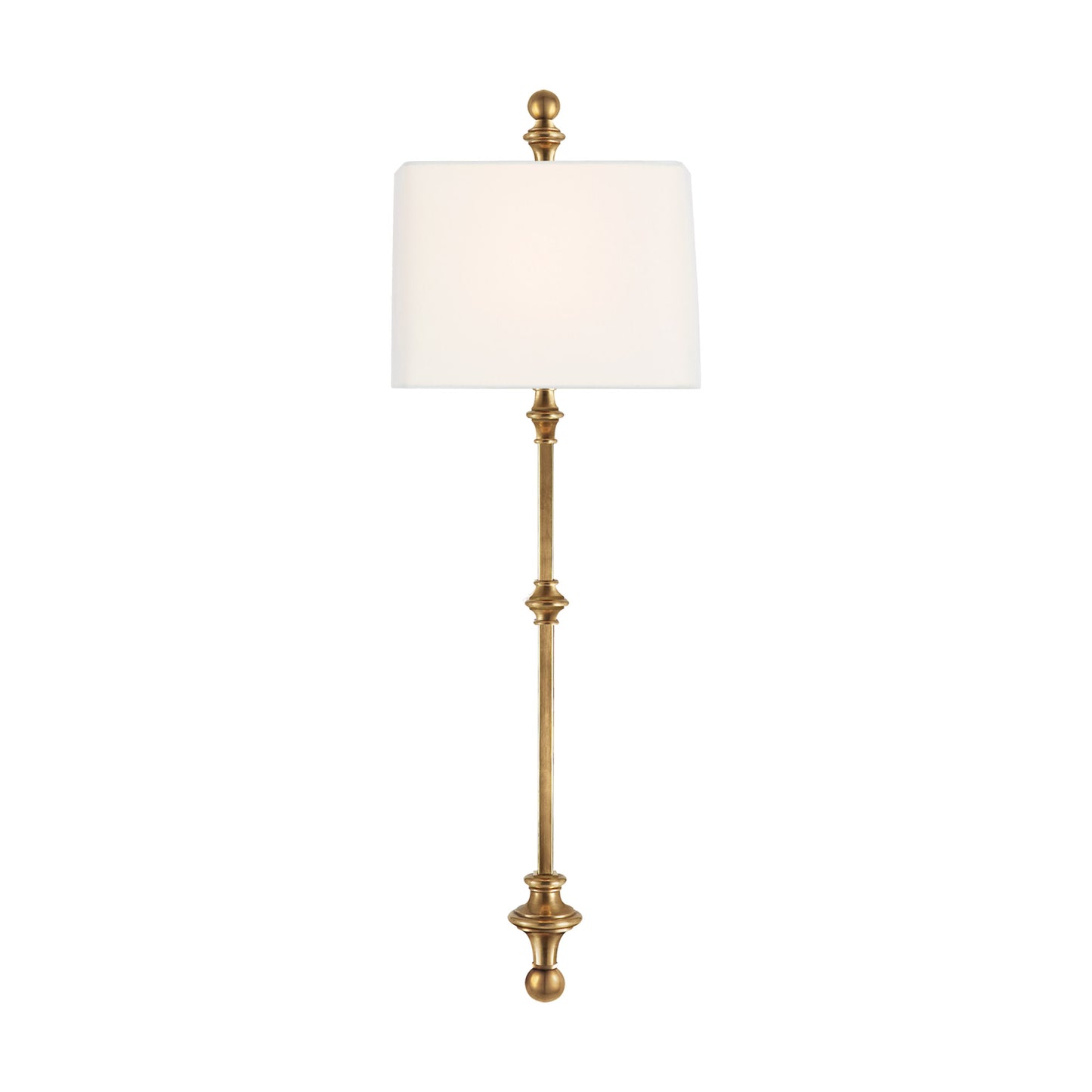 Chapman & Myers Cawdor Stanchion Linen Wall Sconce - Brass Wall Light Bloomingdales Lighting Brass  