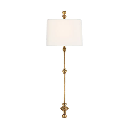 Chapman & Myers Cawdor Stanchion Linen Wall Sconce - Brass Wall Light Bloomingdales Lighting Brass  