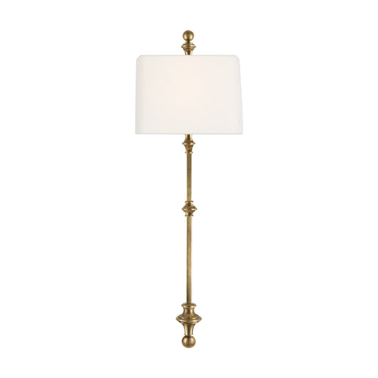 Chapman & Myers Cawdor Stanchion Linen Wall Sconce - Gilded Iron Wall Light Bloomingdales Lighting Gilded Iron  