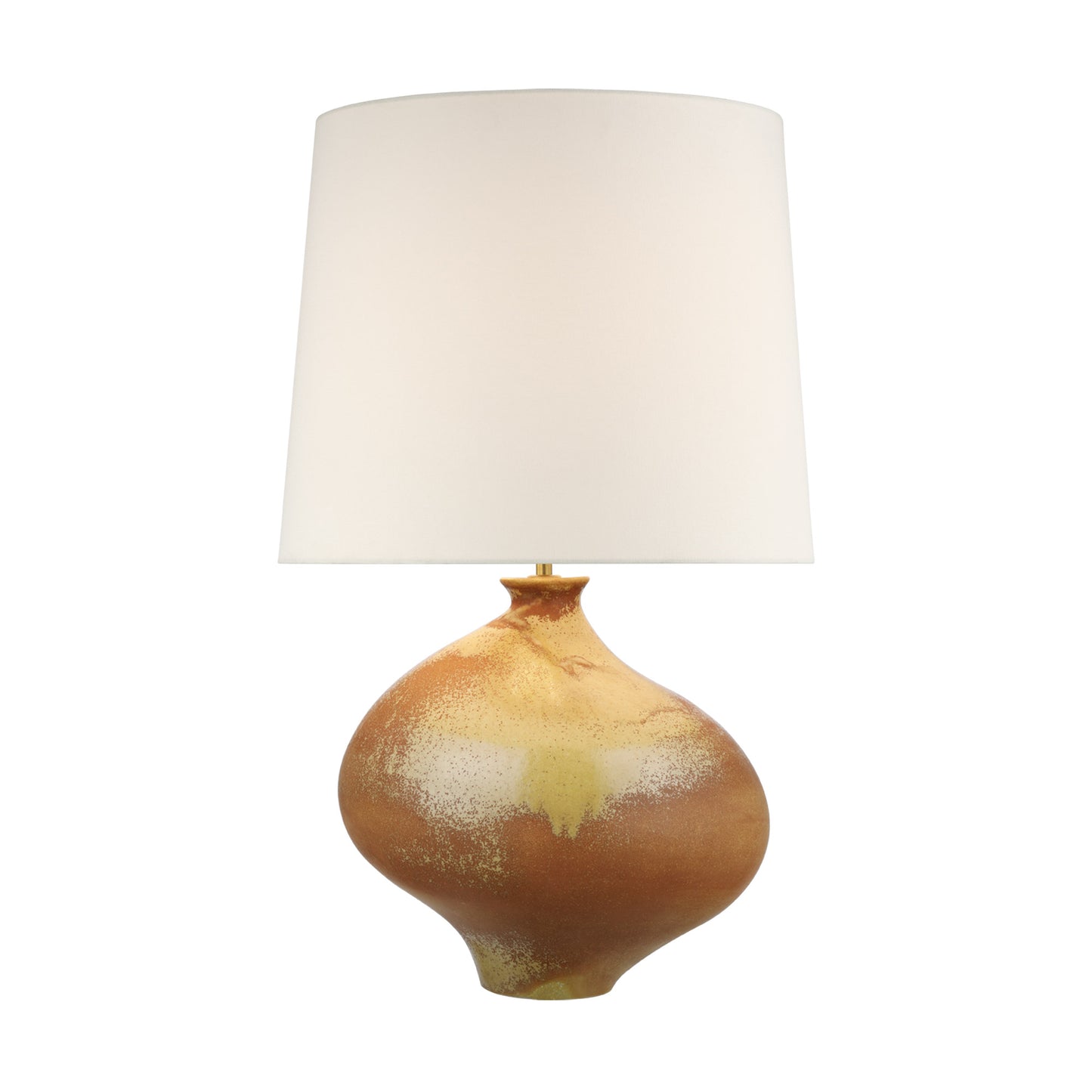 AERIN Celia Large Left Linen Table Lamp - Yellow Oxide Table Lamp Bloomingdales Lighting   