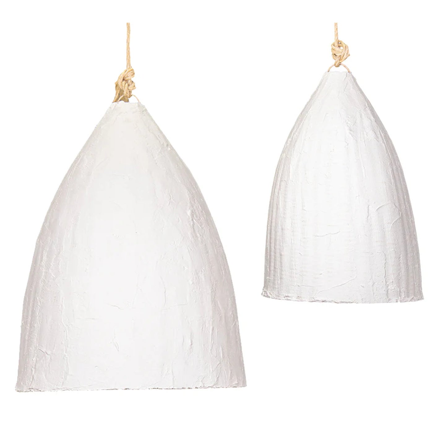 Chege Small Clay Tall Dome Pendant Light Pendant Light Bisque Interiors   