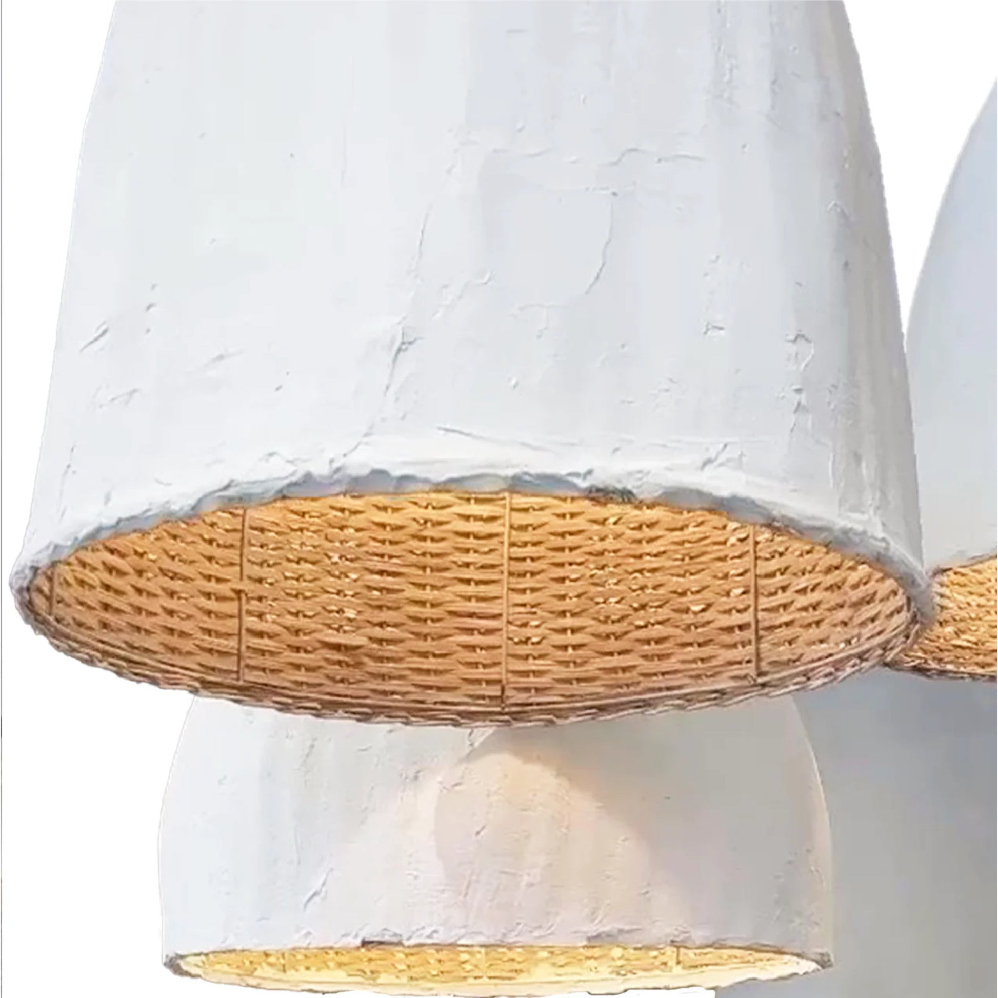 Chege Large Clay Tall Dome Pendant Light Pendant Light Bisque Interiors   