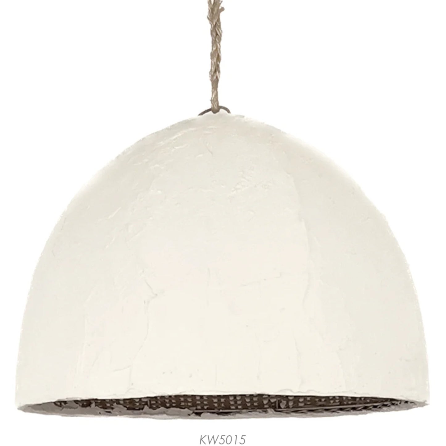 Chinara Extra Large Clay Dome Pendant Light Pendant Light Bisque Interiors   